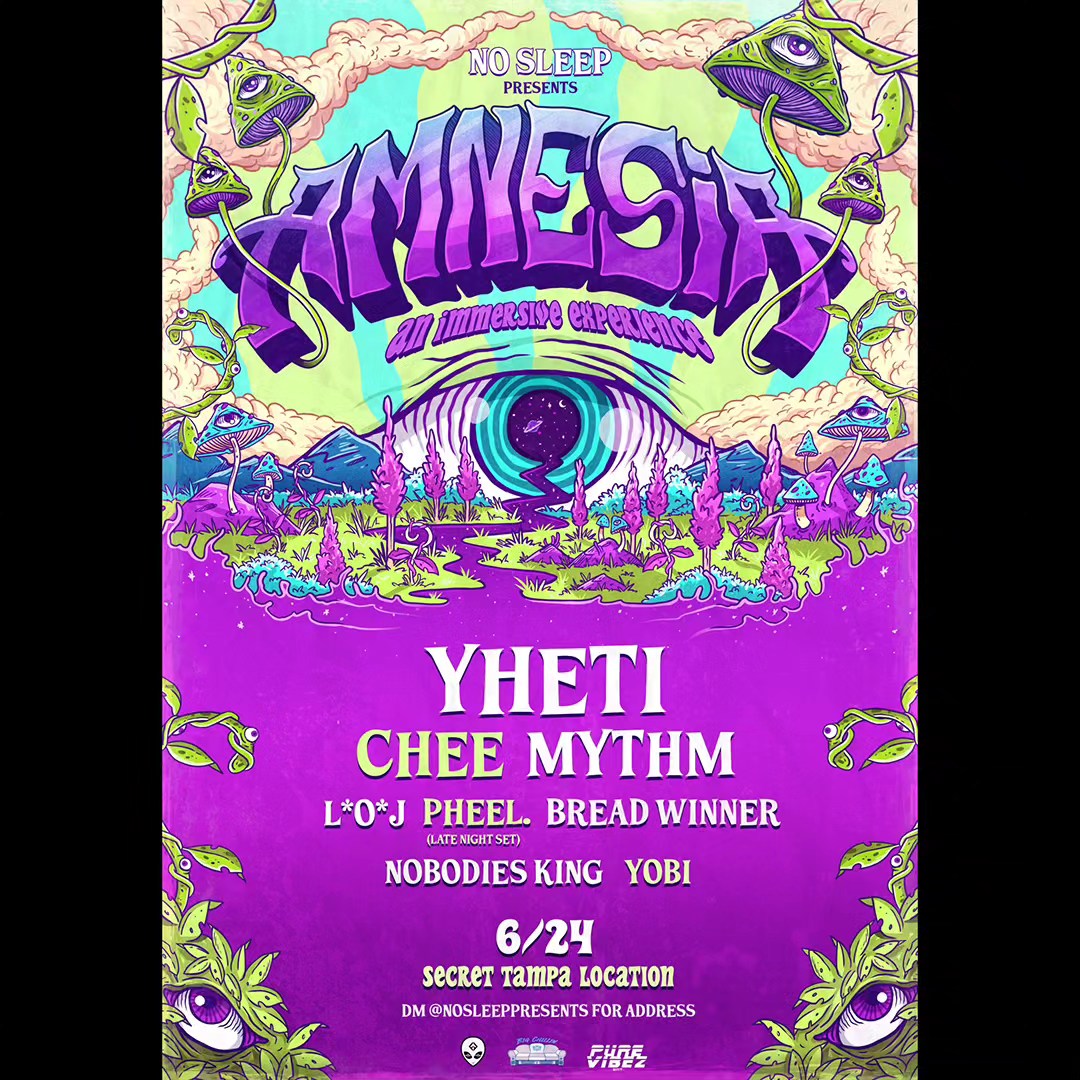 Amnesia ft. Yheti, Chee, Mythm — Tampa, FL