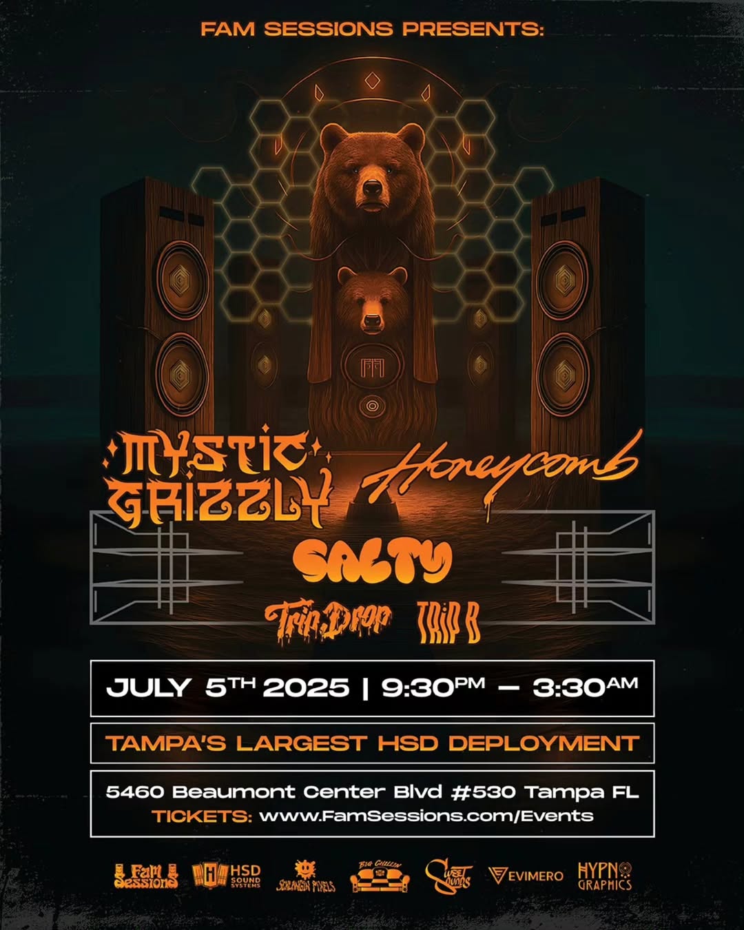 Mystic Grizzly, Honeycomb, Salty — Tampa, FL